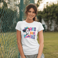 Load image into Gallery viewer, &quot;Wild/Brave/Free&quot; - Heavyweight Cotton  T-Shirt – Classic Fit Casual Wear
